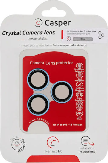 Casper Camera Protection Tempered Glass Blue for iPhone 18 Pro / 18 Pro Max