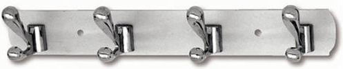Import Hellas Wandhalterung Metall 3 Haken Silber 28x4cm