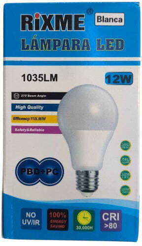 Bec LED 12W Pentru Dulie E27 Alb Rece 1035 Lumen