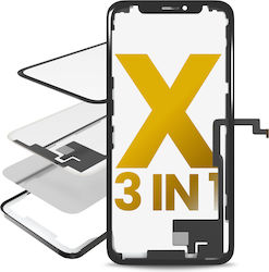 3 In 1 Front Glass + Frame + Oca Pre-installed Iphone X Frame Glue Premium 2 Pack