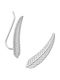 Earrings Ear Climber Silver Platinum Pl12053536