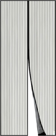 Moskitonetz Tür mit Klebeband mit Magnetverschluss Schwarze 200x100cm