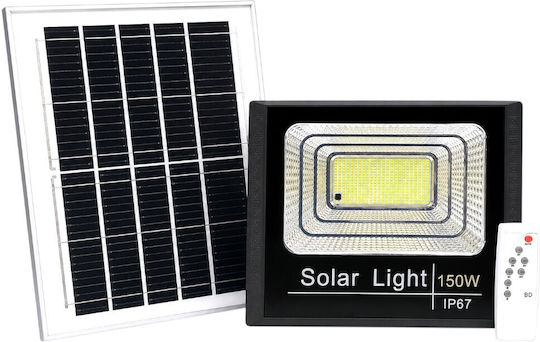 Lampa Lumină Solară 150W Alb Rece 6500K cu Telecomandă IP67