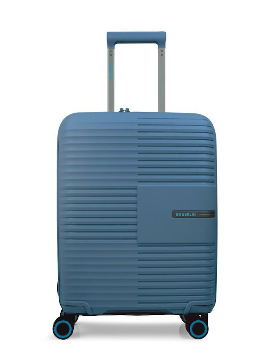 Bg Berlin Linea Cabin Hard Blue Suitcase with 4 Wheels Height 55cm