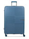 Bg Berlin Linea Large Hard Blue Travel Suitcase with 4 Wheels Height 75.5cm