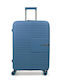 Bg Berlin Linea Medium Travel Suitcase Hard Blue with 4 Wheels Height 67cm