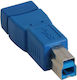 InLine USB-Konverter USB-A Weiblich zu USB-B Männlich Blau