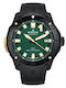 Men's Automatic Watch with Black Rubber Strap