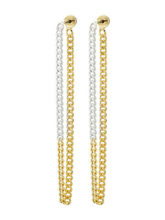 Pilgrim Inner Chain Earrings Mixed Metal Brass