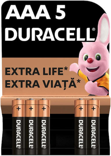 Duracell Αλκαλικές Μπαταρίες AAA 1.5V 5τμχ