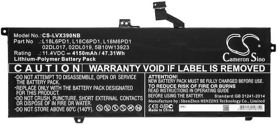Батерия за лаптоп Lenovo ThinkPad X390 L18C6PD1 L18L6PD1 LiPo 11.4V 4150 mAh Cameron Sino