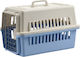 Hunde Transportkäfig Mit Rädern Blau 50x32x54cm