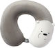 Miniso Ice Bear Reisekopfkissen Memory-Schaum Grau