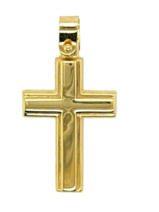 Dio Jewellery Lab Männlicher Kreuz aus Vergoldetem Silber mit Kette