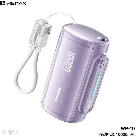 Remax WP-117 Power Bank 10000mAh 22.5W Power Delivery / Quick Charge Μωβ