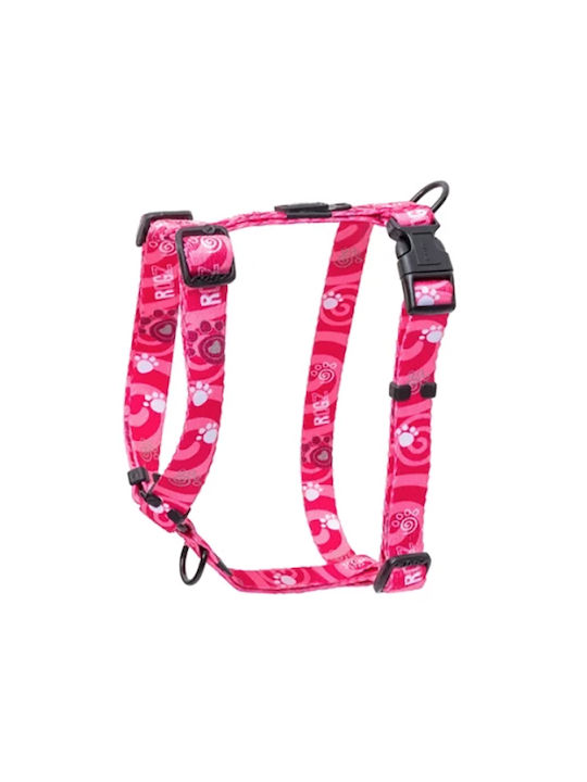 Rogz Dog Harness Fusion Pink Paw Medium 32-52cm