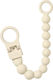 Bibs Αλυσίδα Πιπίλας Pacifier με Χάντρες από Σιλικόνη Εκρού