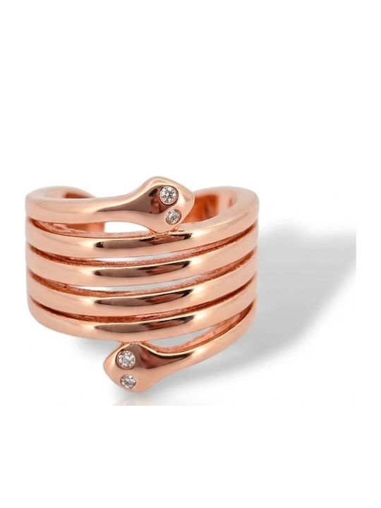 Mentzos Mentzos Ohrringe Piercing aus Vergoldetem Silber Rosa