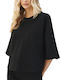 Damen Bluse mit 3/4 Ärmel Schwarz