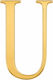 Acrylic Cake Topper Letter U Gold Model 9 Cm Lumea