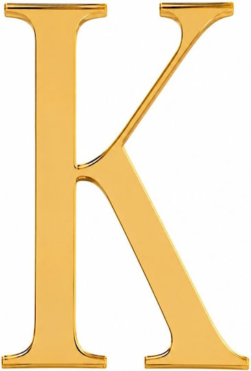 Acrylic Cake Topper Letter K Gold Model 9 Cm Lumea