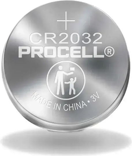 Baterie tip buton litiu Duracell Procell CR2032 3V 5 bucăți în blister preț 1 baterie