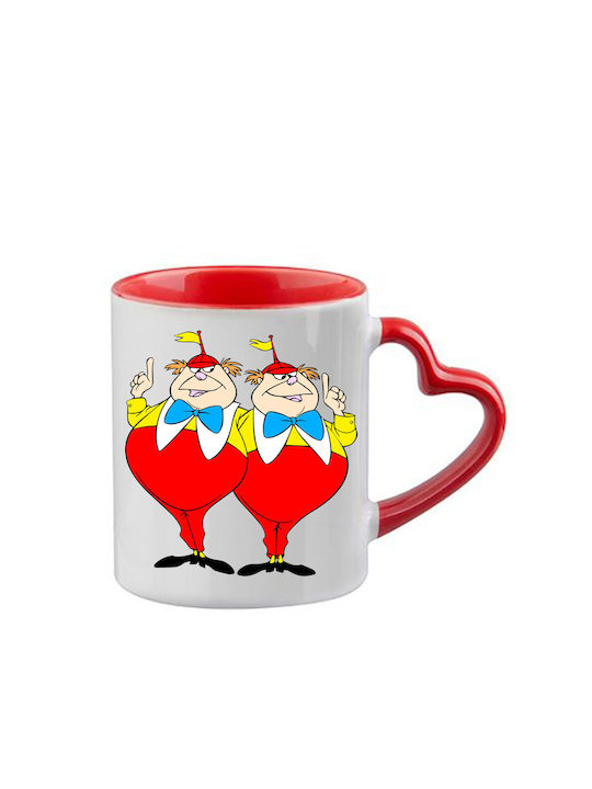 Tasse Alice Rote Henkel Herz Innenraum