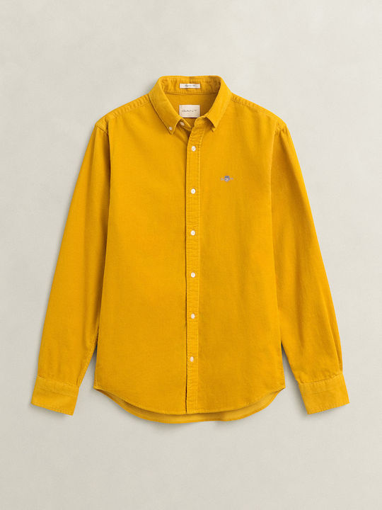 Gant Long Sleeve Corduroy Shirt Yellow
