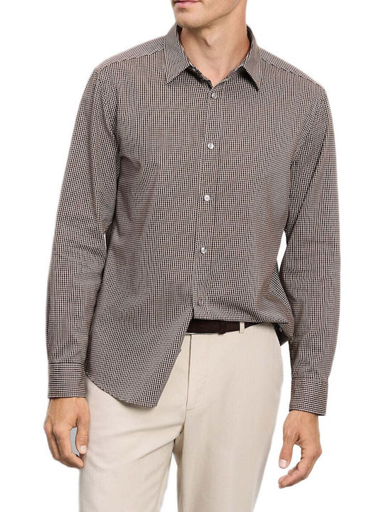 Long Sleeve Shirt in Regular Fit Brown