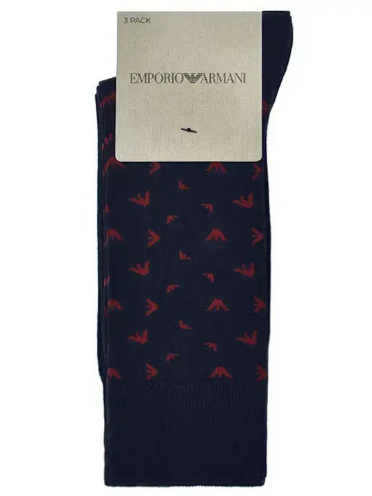 Emporio Armani Herren Socken Blau 3er Pack