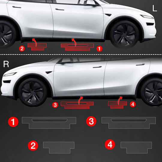 Grizzglass Protective Film Grizzglass Bodyshield Sills Tesla Model Y Juniper 2024-2025 4in1