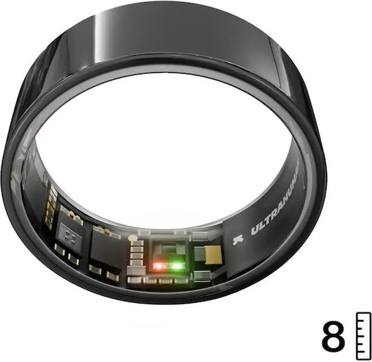 Ultrahuman Air Смарт пръстен 18.8mm Водоустойчив с Пулсомер Aster Black