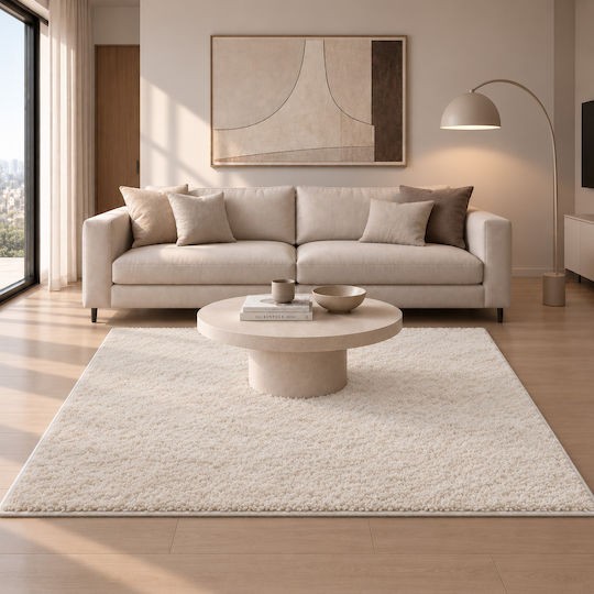 Saray Home Shaggy Χαλί Ορθογώνιο Ιβουάρ 120x170cm