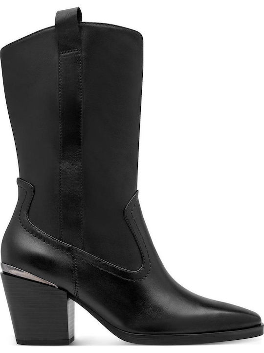 Leder Damenstiefel Schwarz