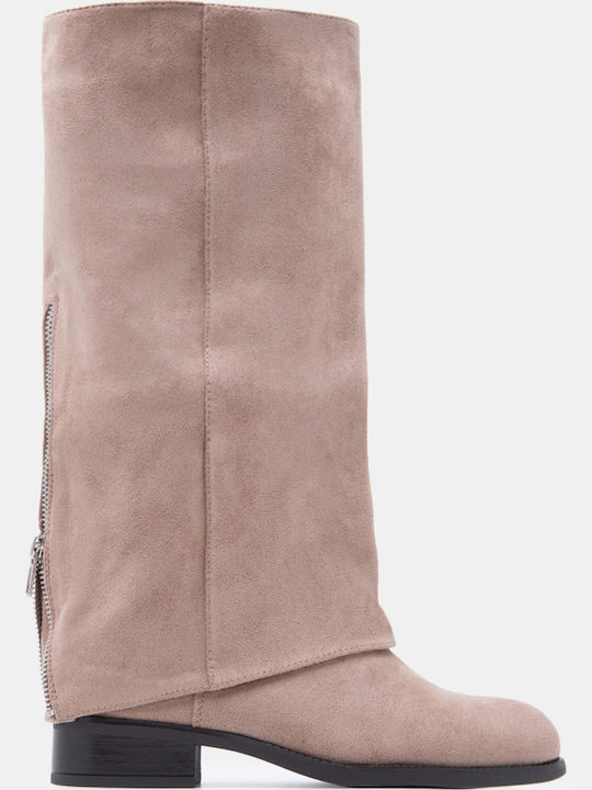 Luigi Wildleder Damenstiefel Beige