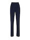 Damen Krepp Hose Blau