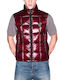 Ärmelloses Puffer Jacke Burgundisch