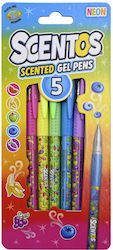 SCENTOS Gel Pens Set of Assorted Colours 5 Pieces