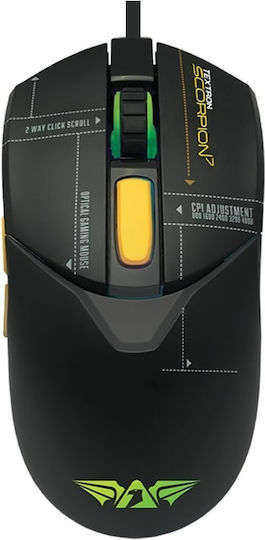 Armaggeddon Scorpion 7 Lite RGB Gaming Ποντίκι 12800 DPI Μαύρο