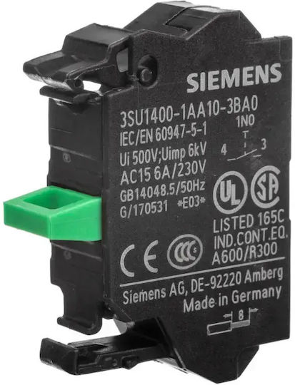 Siemens Спомагателен Контакт Промишлен Тип 3SU1400-1AA10-3BA0