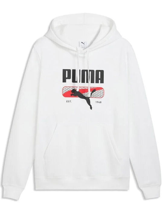 PUMA PUMA Суитшърт с качулка Бял