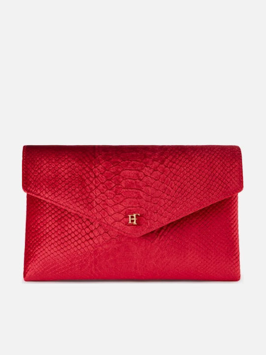 Elisabetta Franchi Дамска кожена чанта с крокодилски десен