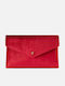 Red Croco Leather Women's Shoulder Bag