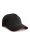 Jocheu Sandwich Brushed Cotton Cap Reglabil Cu Clemă Metalică Rc025p Result Negru Roșu