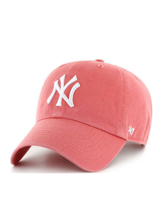 '47 Brand New York Yankees Clean Up Cap – Coral Pink