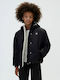 Kids Quilted Short Black Jacket