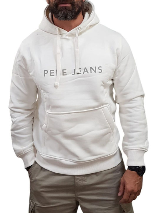 Pepe Jeans Суитшърт Бял с Качулка