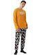 Minerva Winter Herrenpyjama Orange