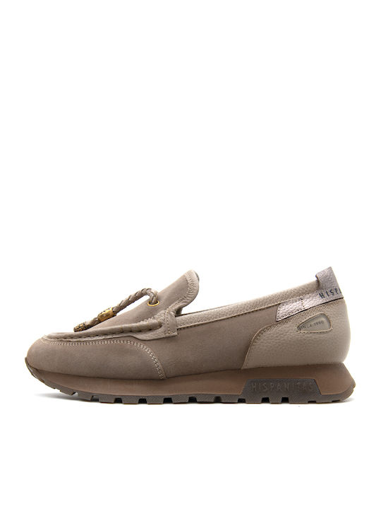 Hispanitas Oregon Suede Women's Loafers in Brown Colour