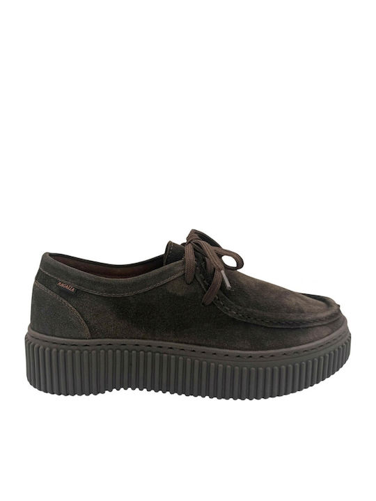 Leather Women's Moccasins in Brown Colour
